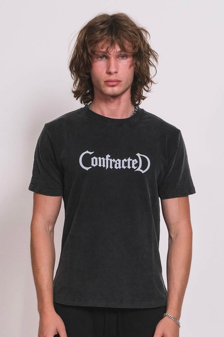 Black Confracted T-Shirt