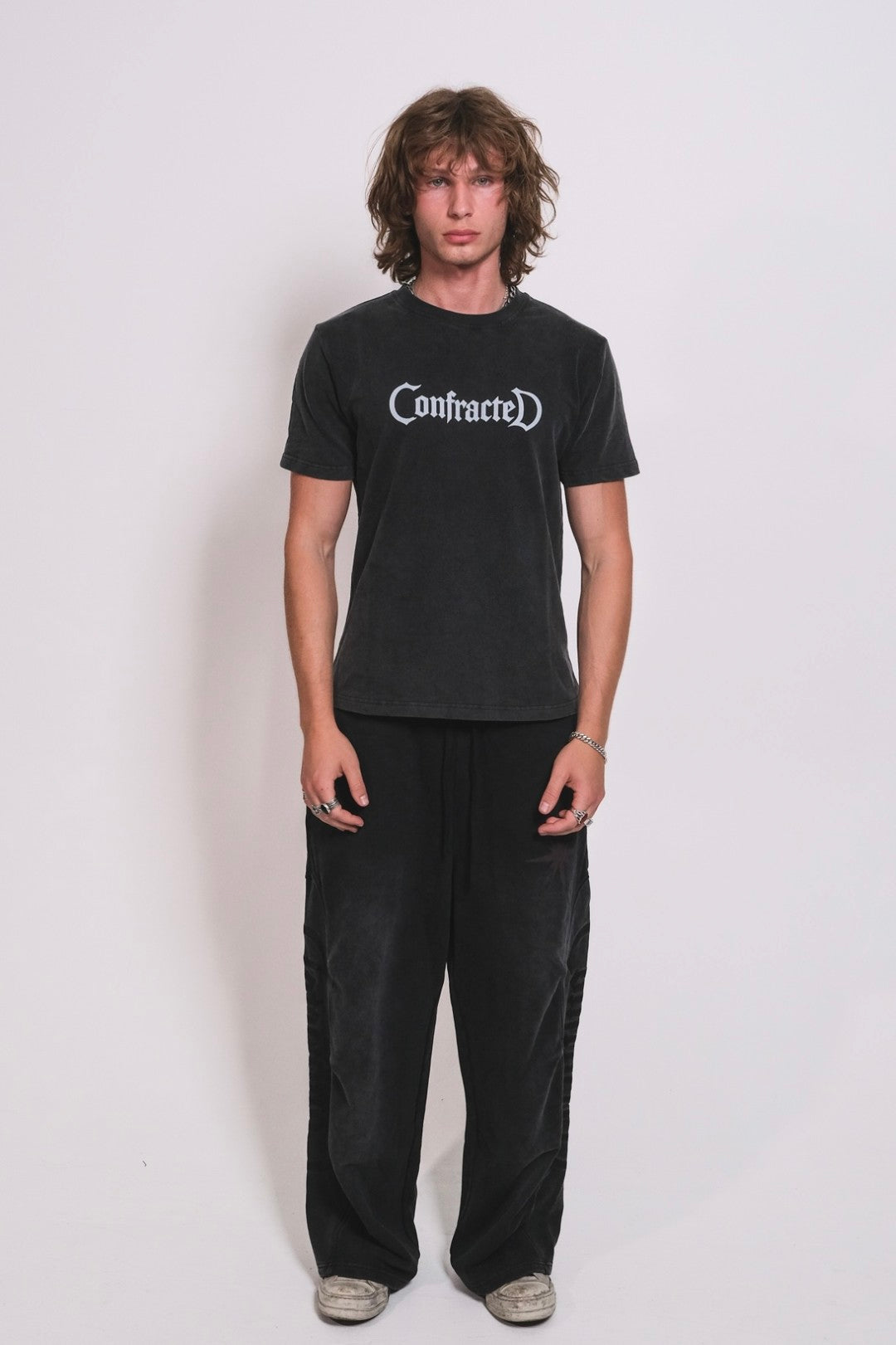Black Confracted T-Shirt