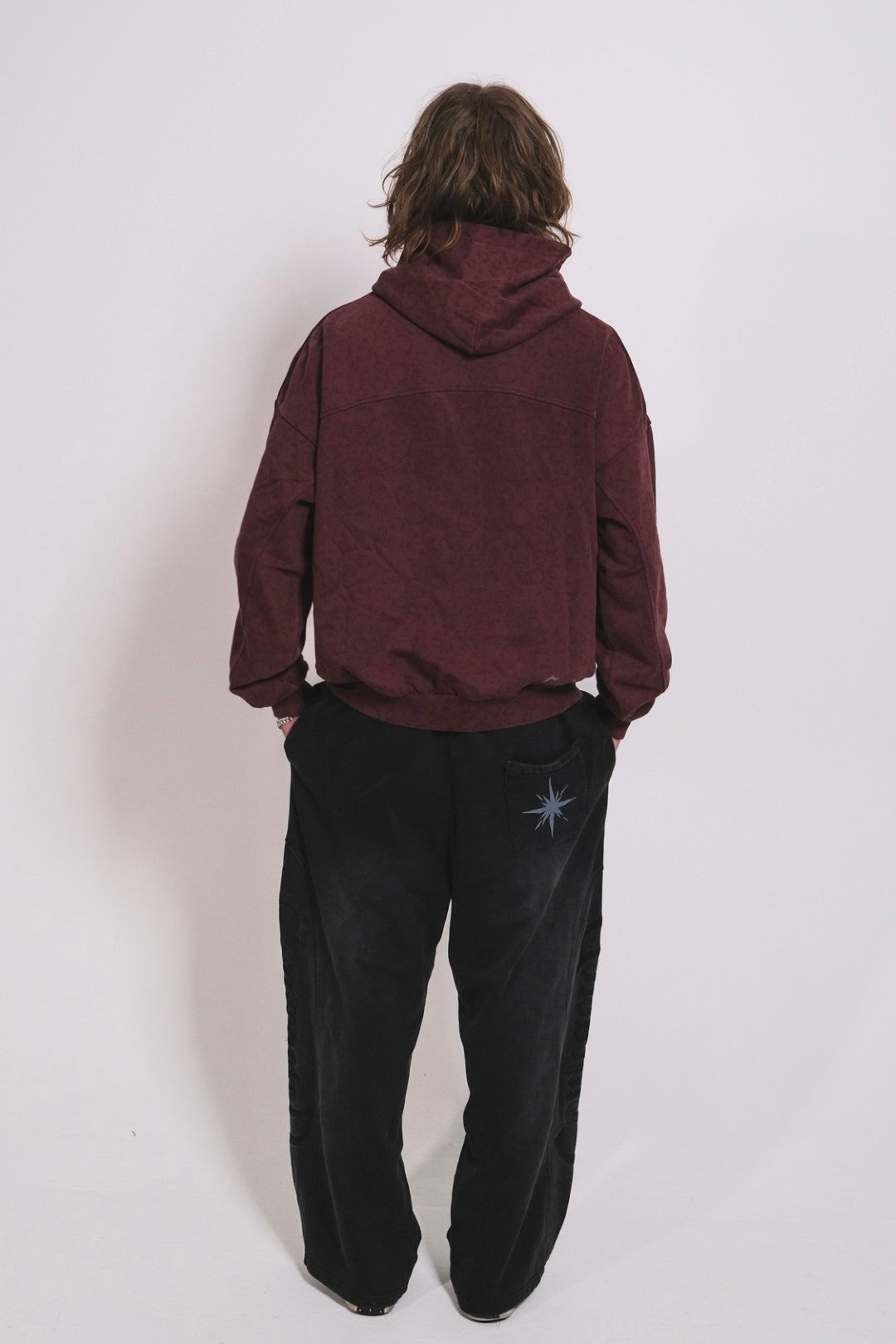 Dark Red Leopard Hoodie
