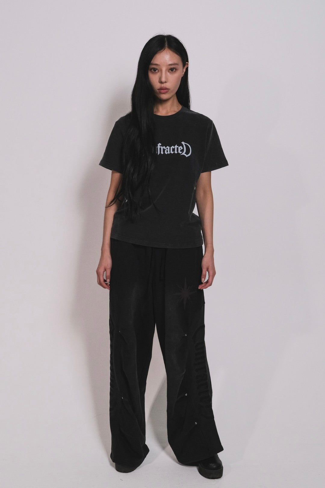 Black Confracted T-Shirt