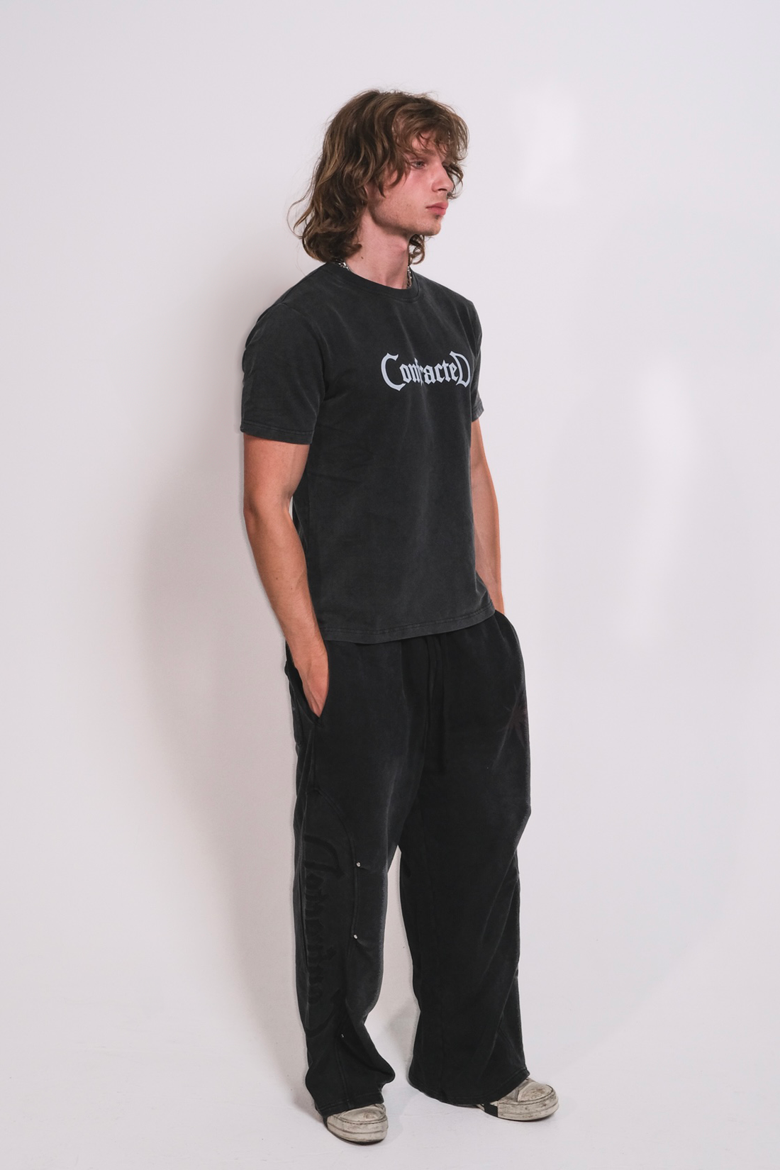 Black Confracted T-Shirt